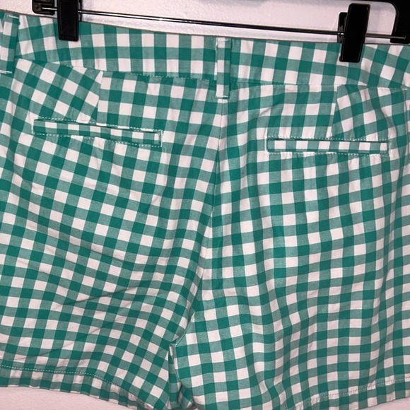 MERONA, 14, gingham, green/ white check print 4pocket, button zip shorts - Picture 5 of 5